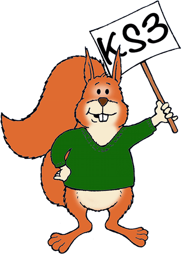 Picture of a young ED the Squirrel depicting a Key Stage 3 visitor to Hampshire on a school trip