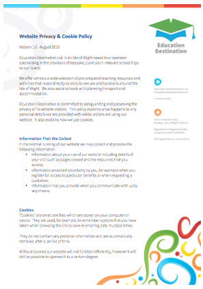 Education Destination Privacy Policy